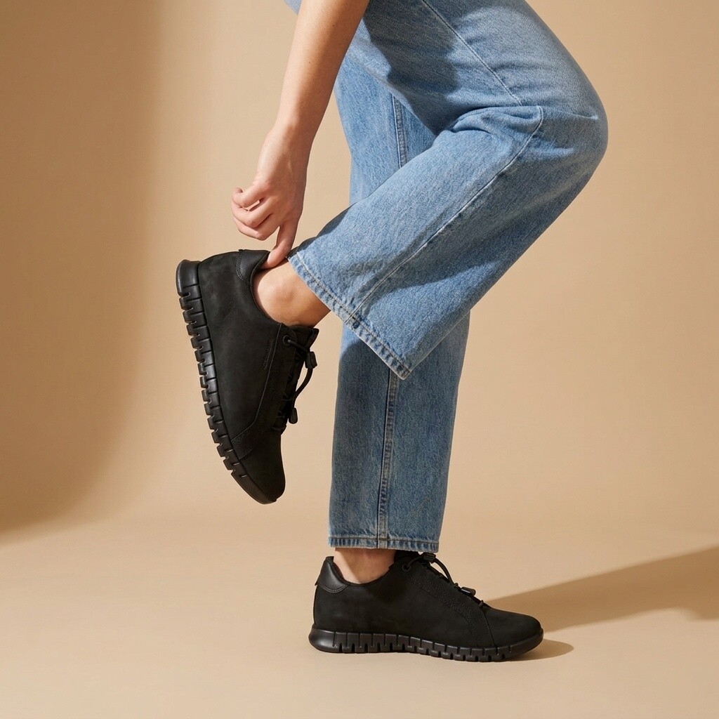 Ecco Ecco Gruuv lite W Sneakers zwart Nubuck
