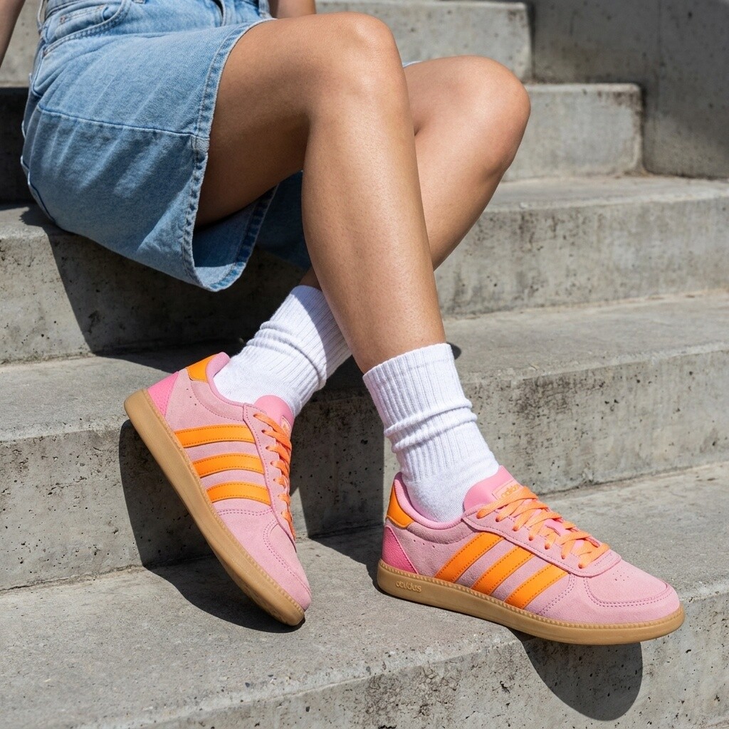 Adidas Adidas Breaknet Sleek Sneakers roze Synthetisch