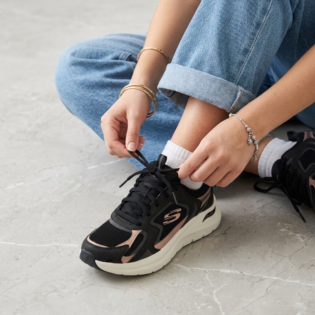 Skechers Skechers Arch Fit 2.0 Vintage Luxe Sneakers zwart
