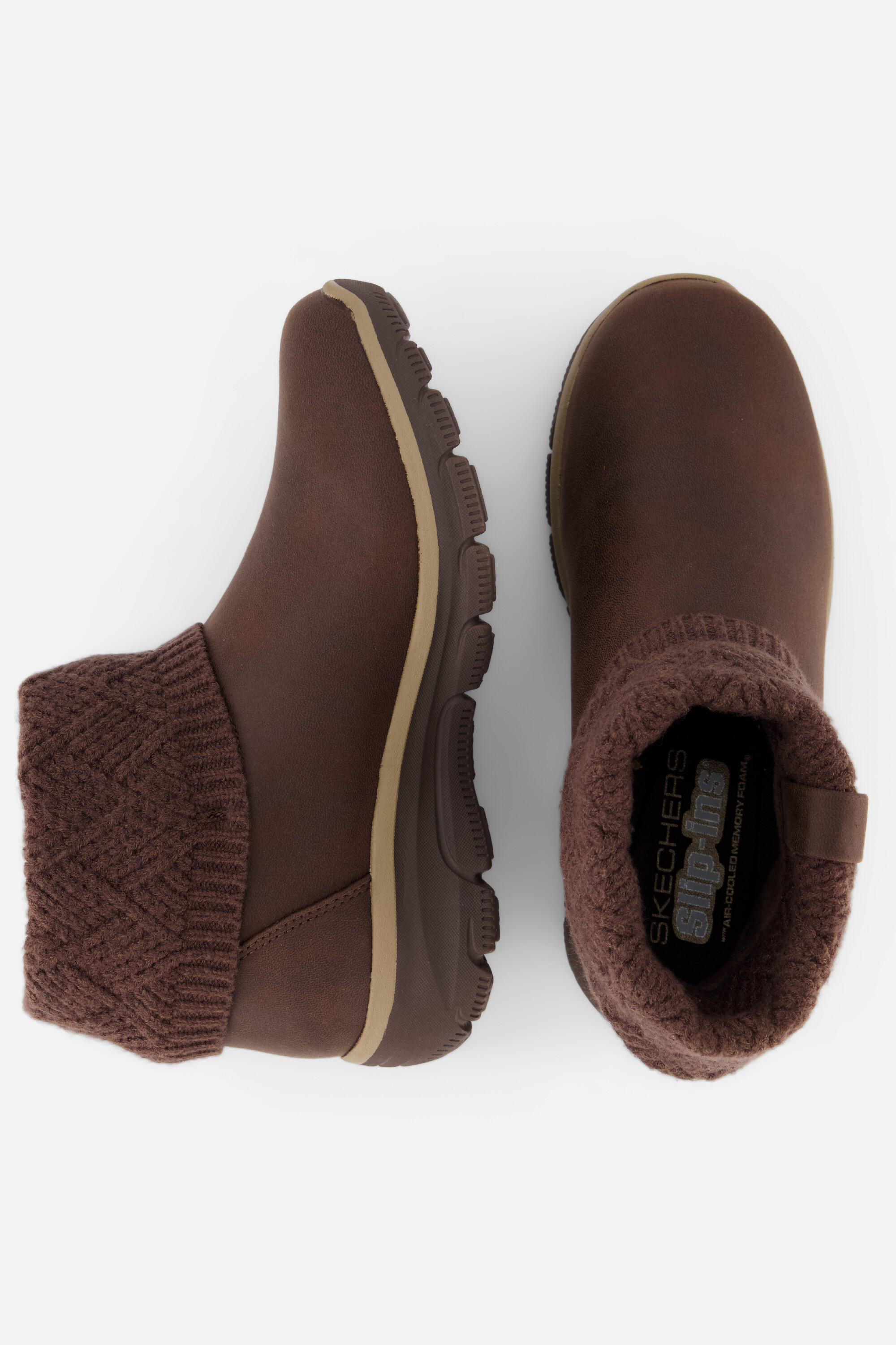 Skechers Slip-ins Easy Going enkellaarsjes donkerbruin, foto 4
