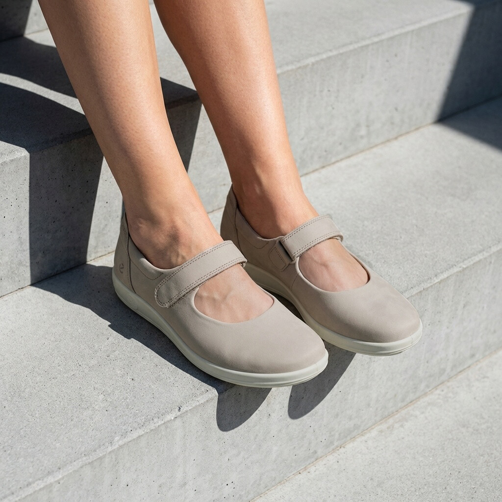 Ecco Ecco Soft 2.0 Mary-Jane beige Nubuck