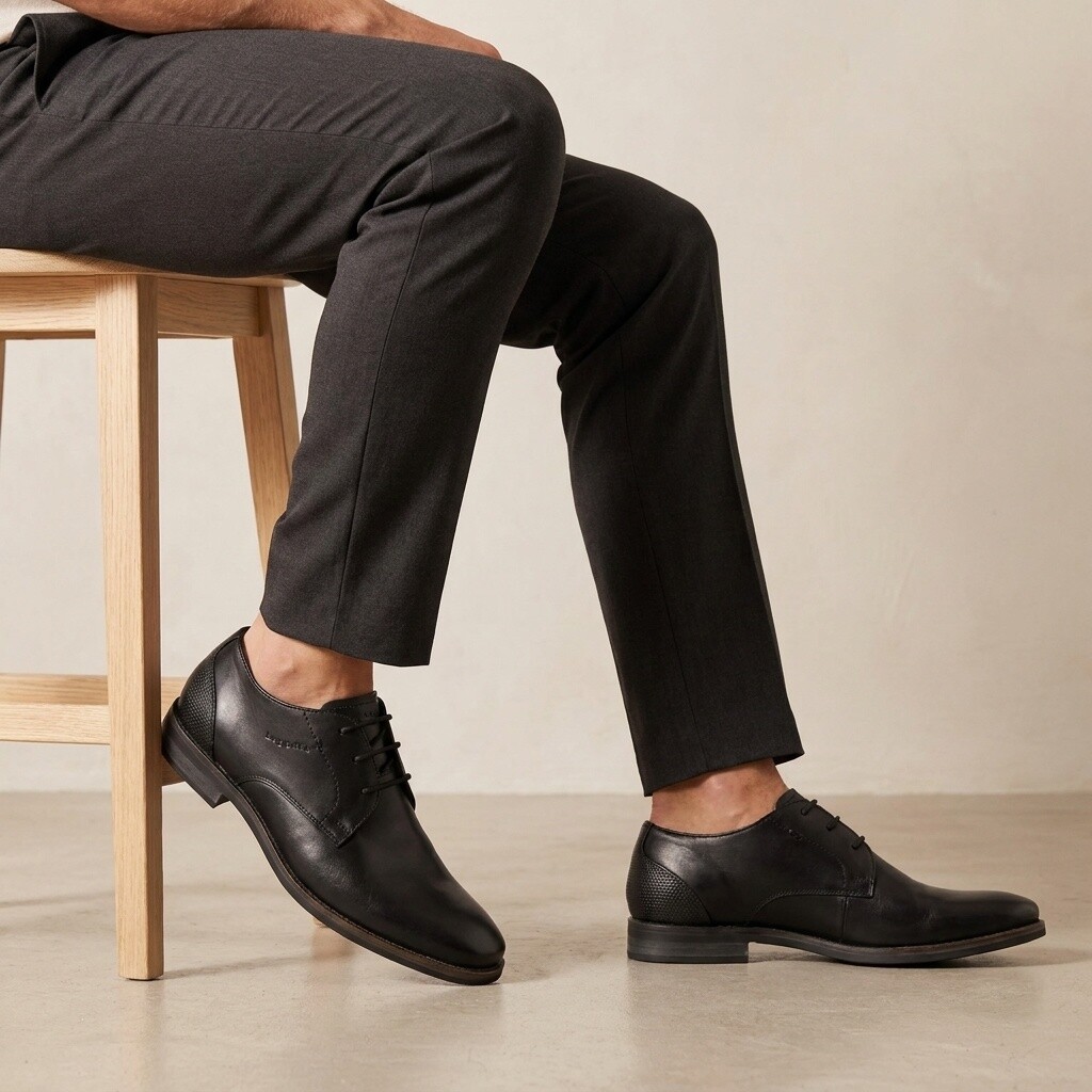 Bugatti Bugatti Milco Veterschoenen zwart Leer