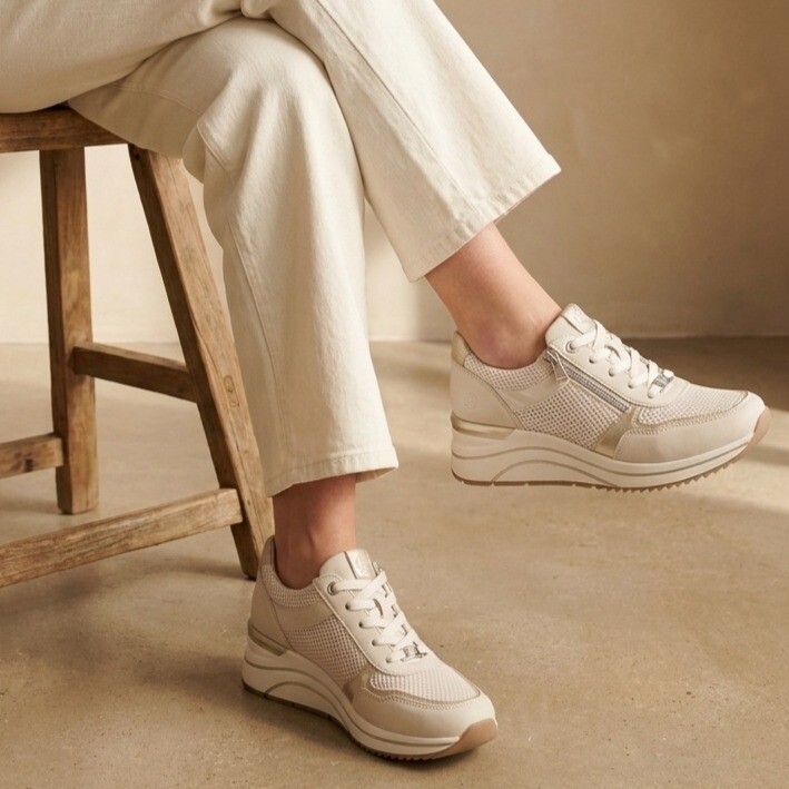 Remonte Remonte Sneakers H-leest beige Synthetisch