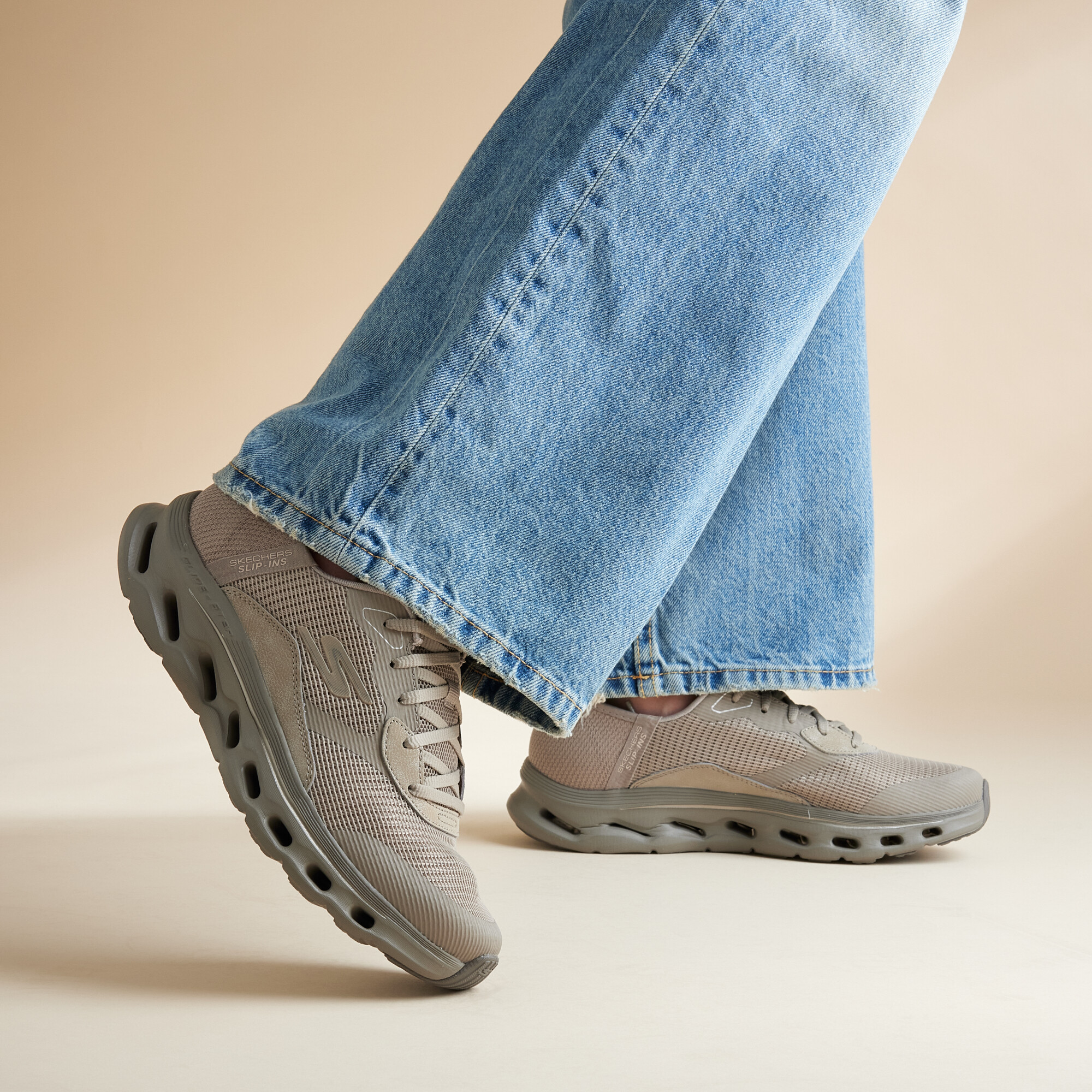 Skechers Skechers Go walk Slip-ins Instappers taupe