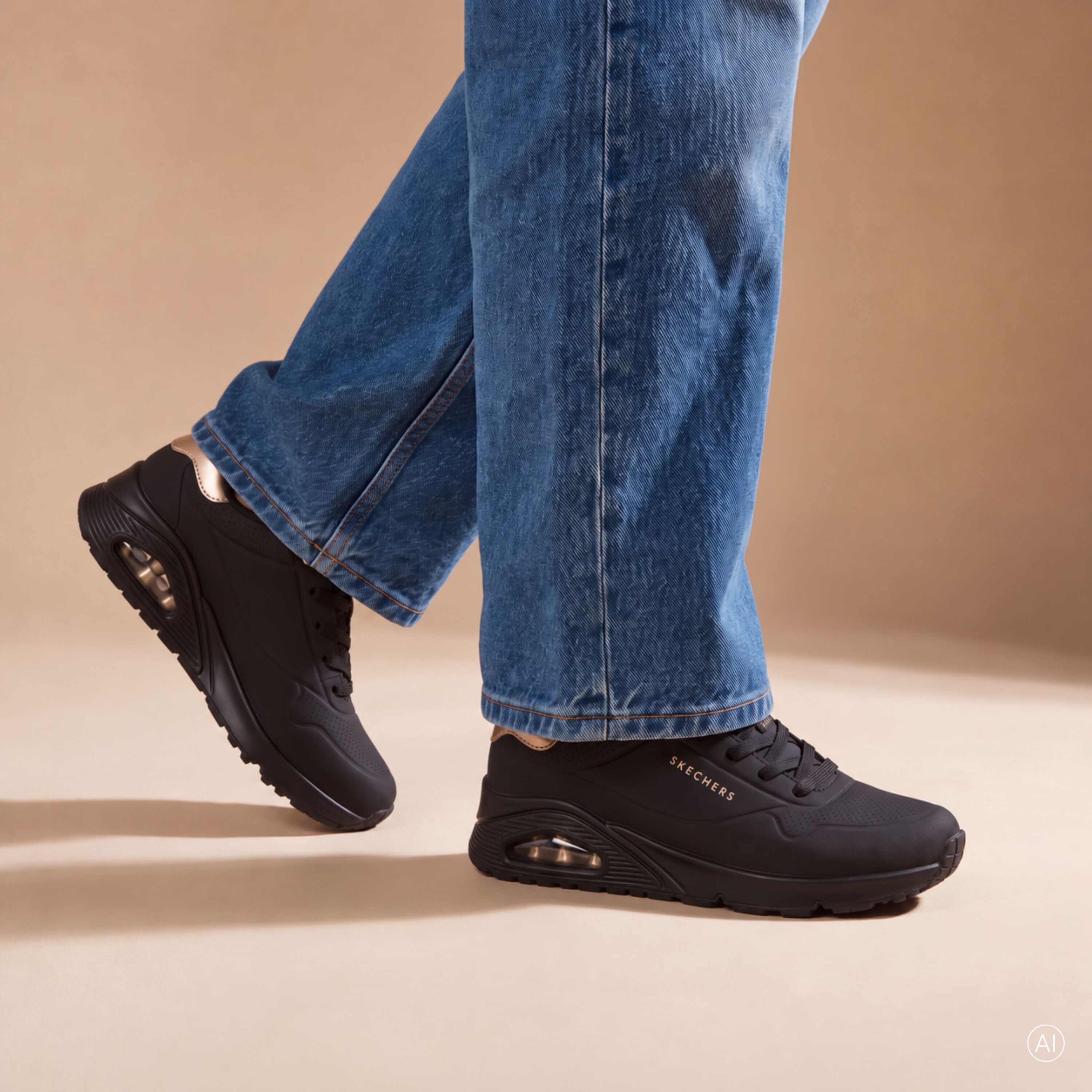 Skechers Skechers Uno Golden Air Sneakers zwart