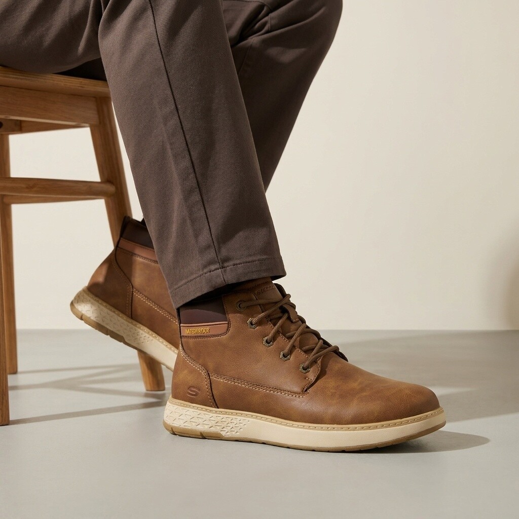 Skechers Skechers Garlan Veterboots bruin Synthetisch