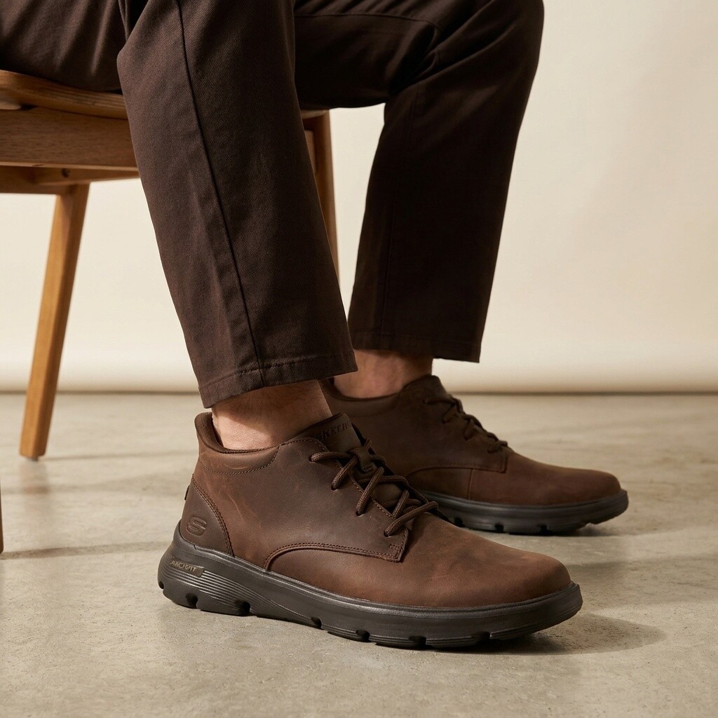 Skechers Skechers Arch Fit Garza Veterboots bruin Leer