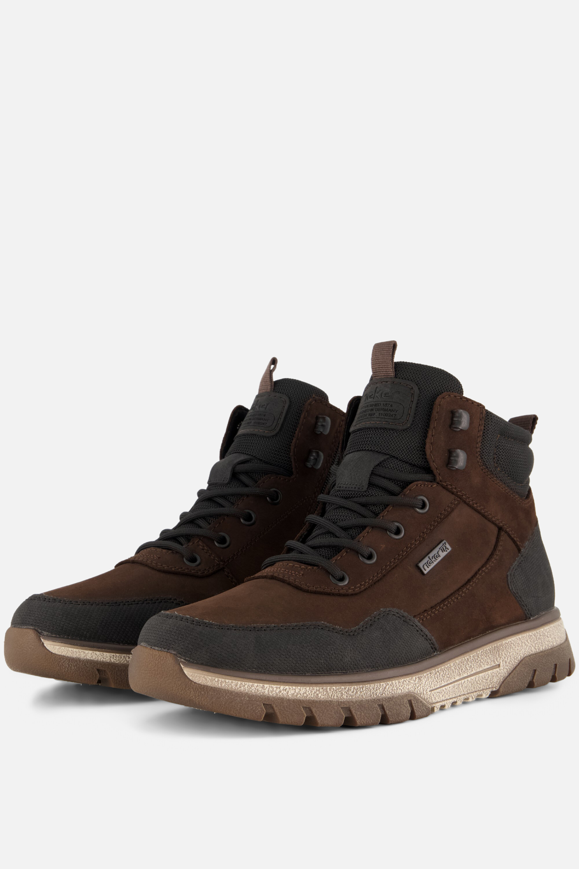 Rieker Rieker Veterboots zwart Nubuck