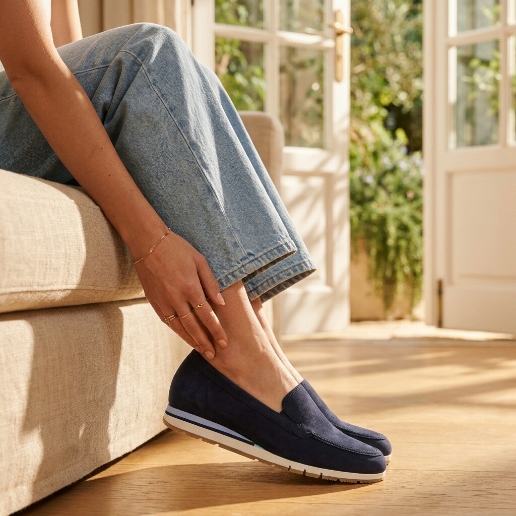 Gabor Gabor Instappers blauw Nubuck