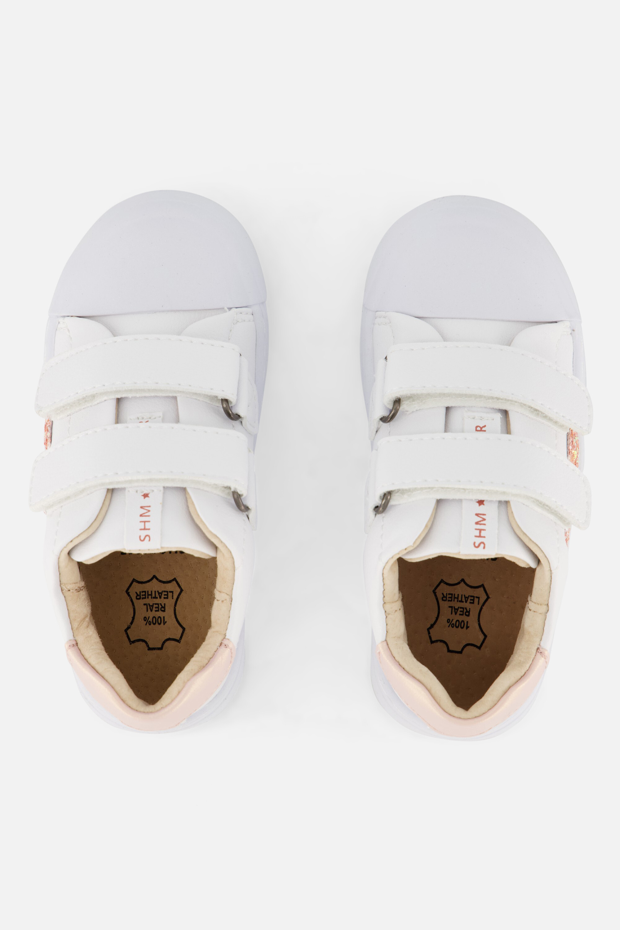 Shoesme Glitter Sneakers wit Leer, foto 4