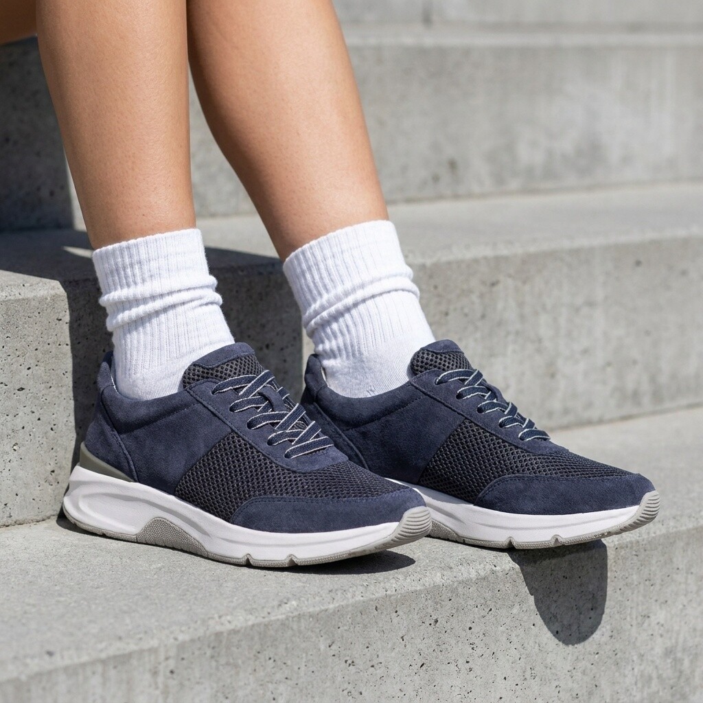 Gabor Gabor Rollingsoft Sneakers blauw Suéde