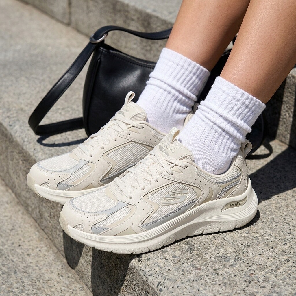 Skechers Skechers Arch Fit 2.0 Sneakers beige Textiel