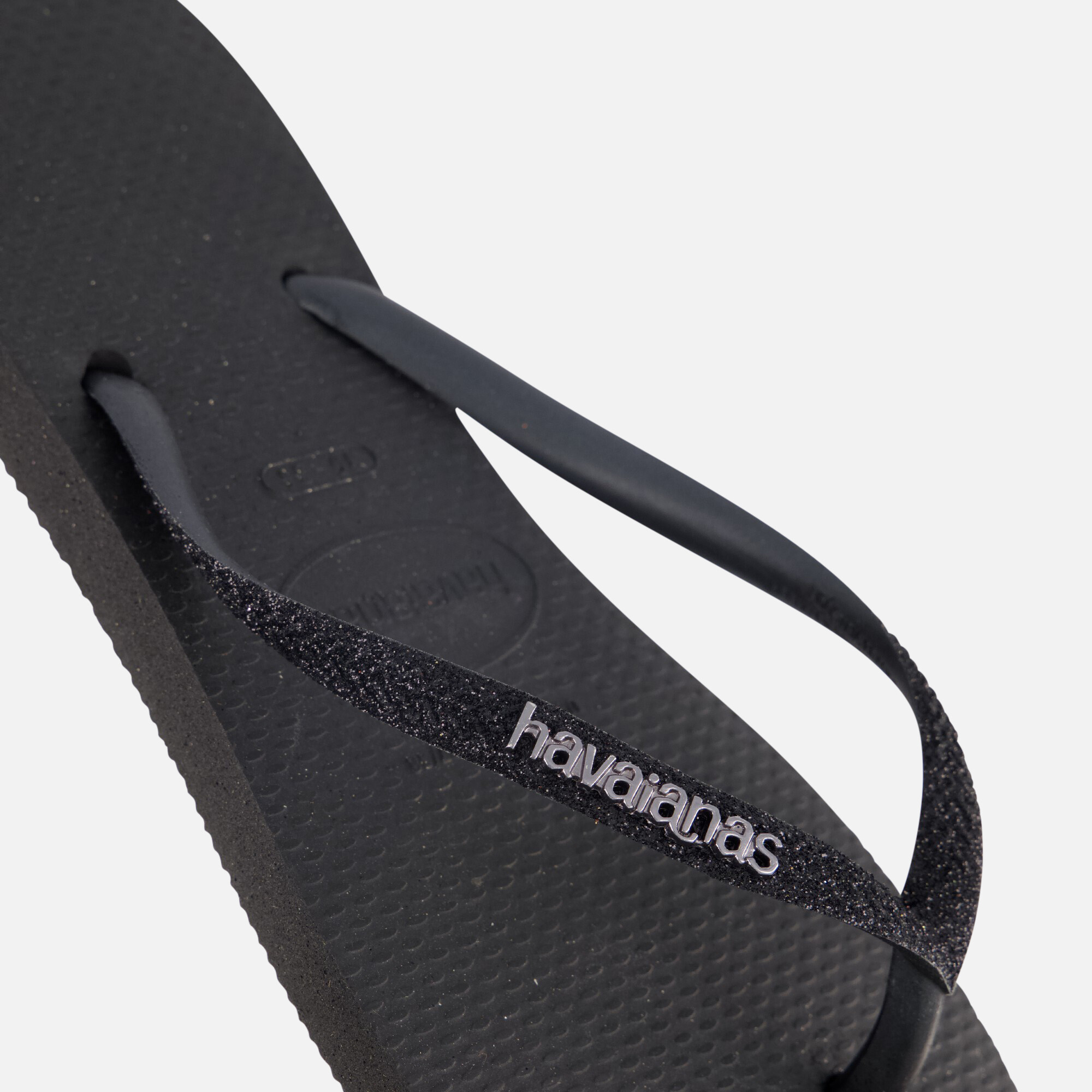 Havaianas Slim Glitter II Slippers zwart Rubber, foto 5