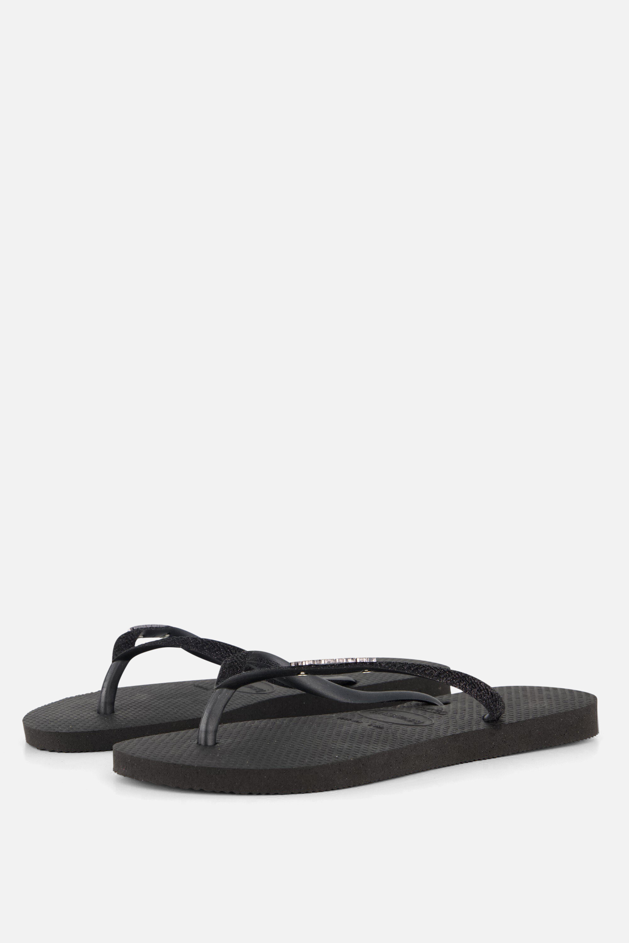 Havaianas Slim Glitter II Slippers zwart Rubber, foto 2
