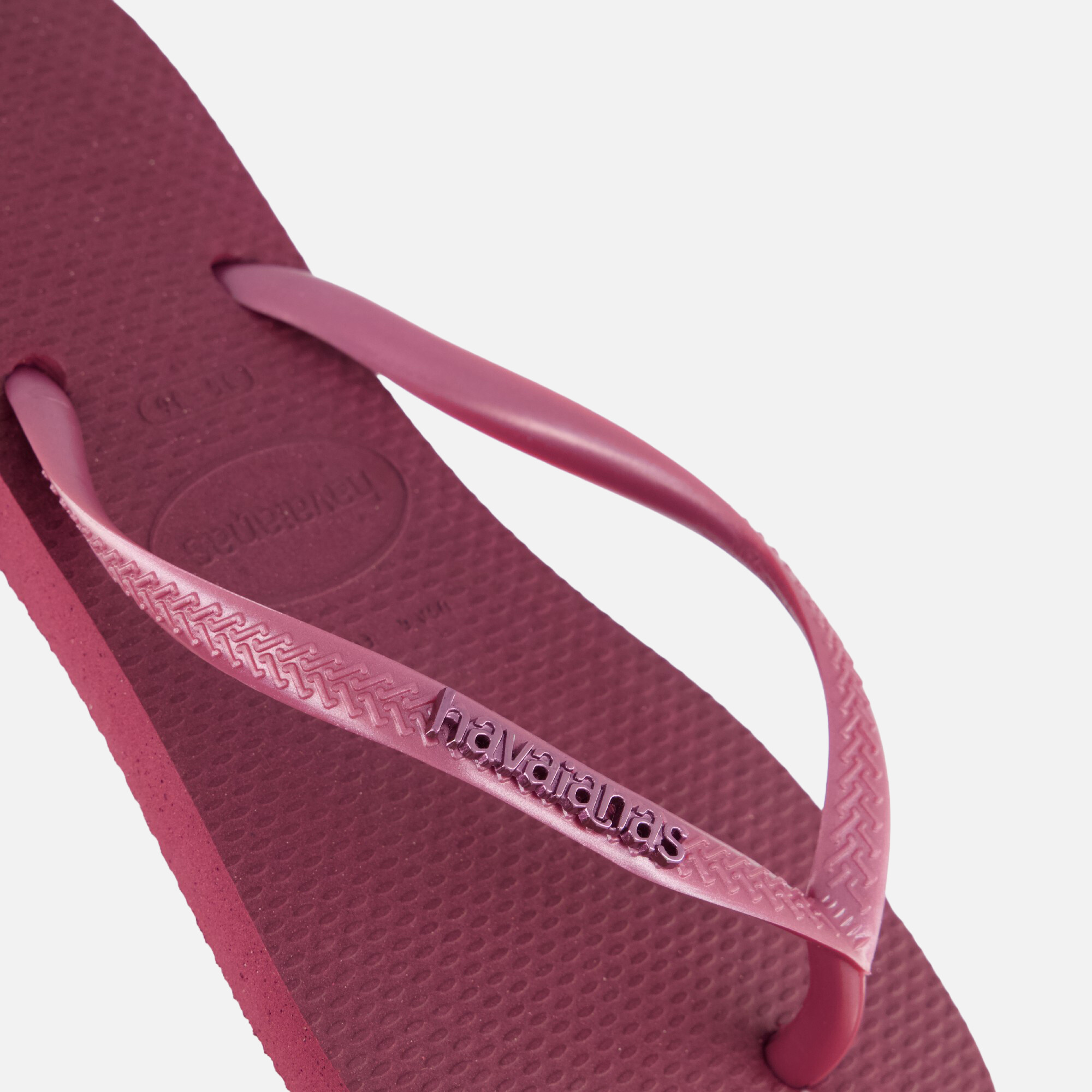 Havaianas Slim Logo Slippers rood Rubber, foto 5