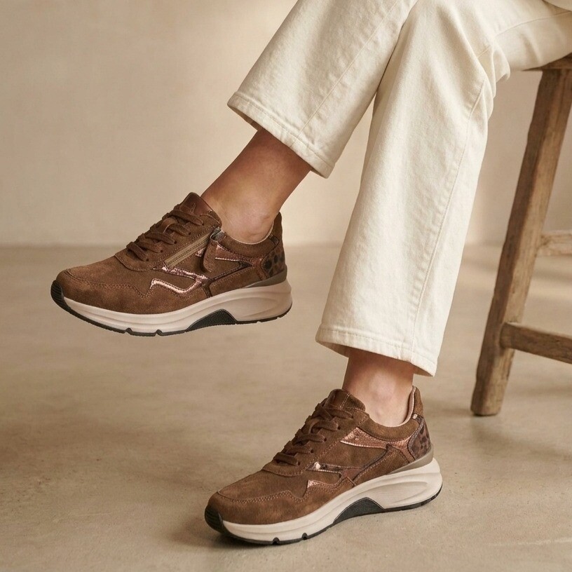 Gabor Gabor Rollingsoft Sneakers bruin Suede