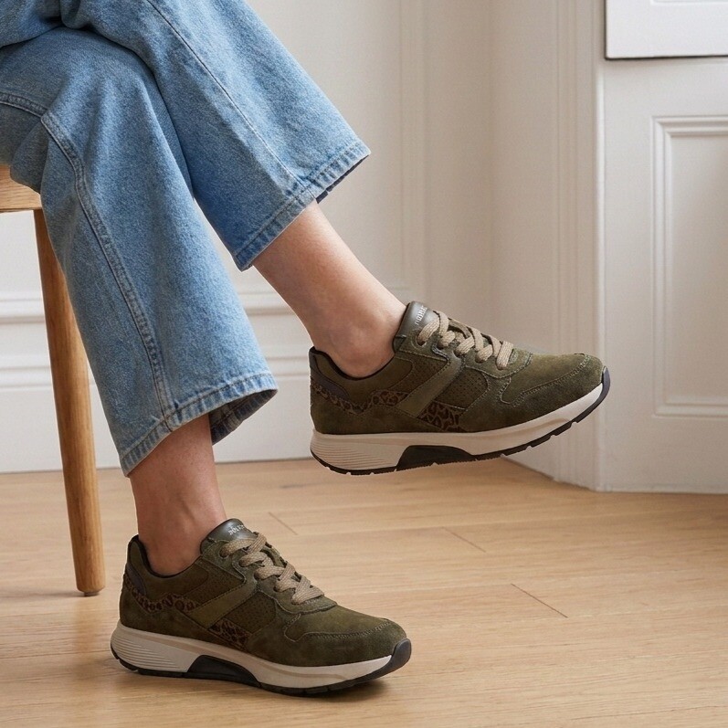Gabor Gabor Rollingsoft Sneakers groen Suède
