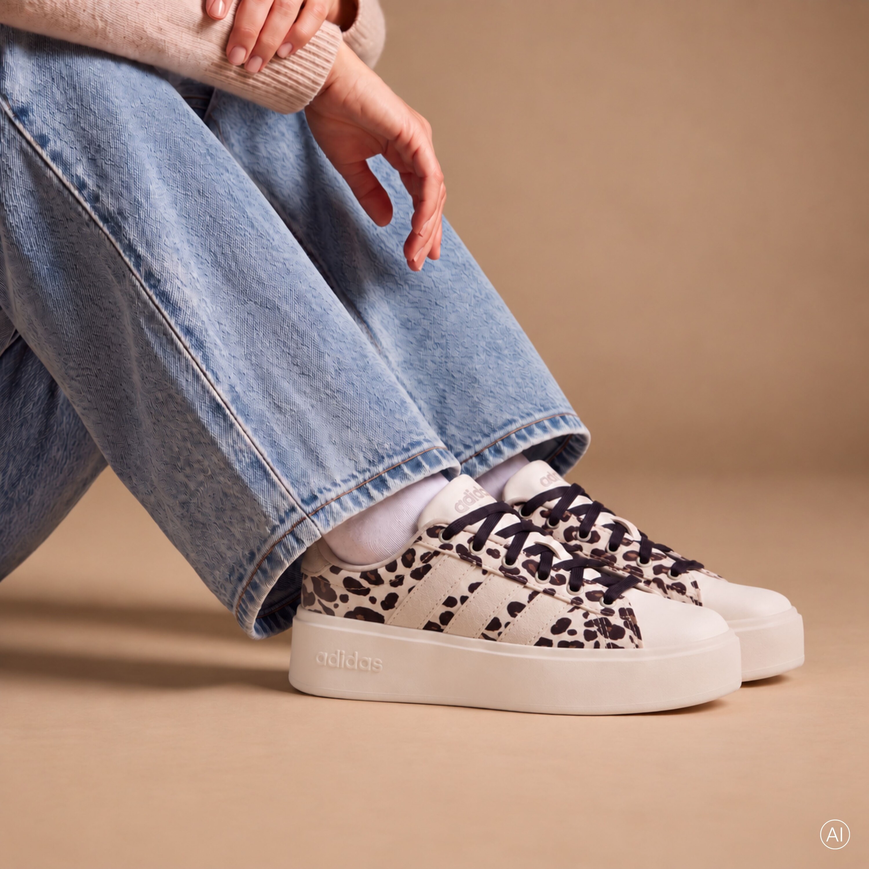 Adidas Adidas Streettalk Bold Sneakers grijs Leer