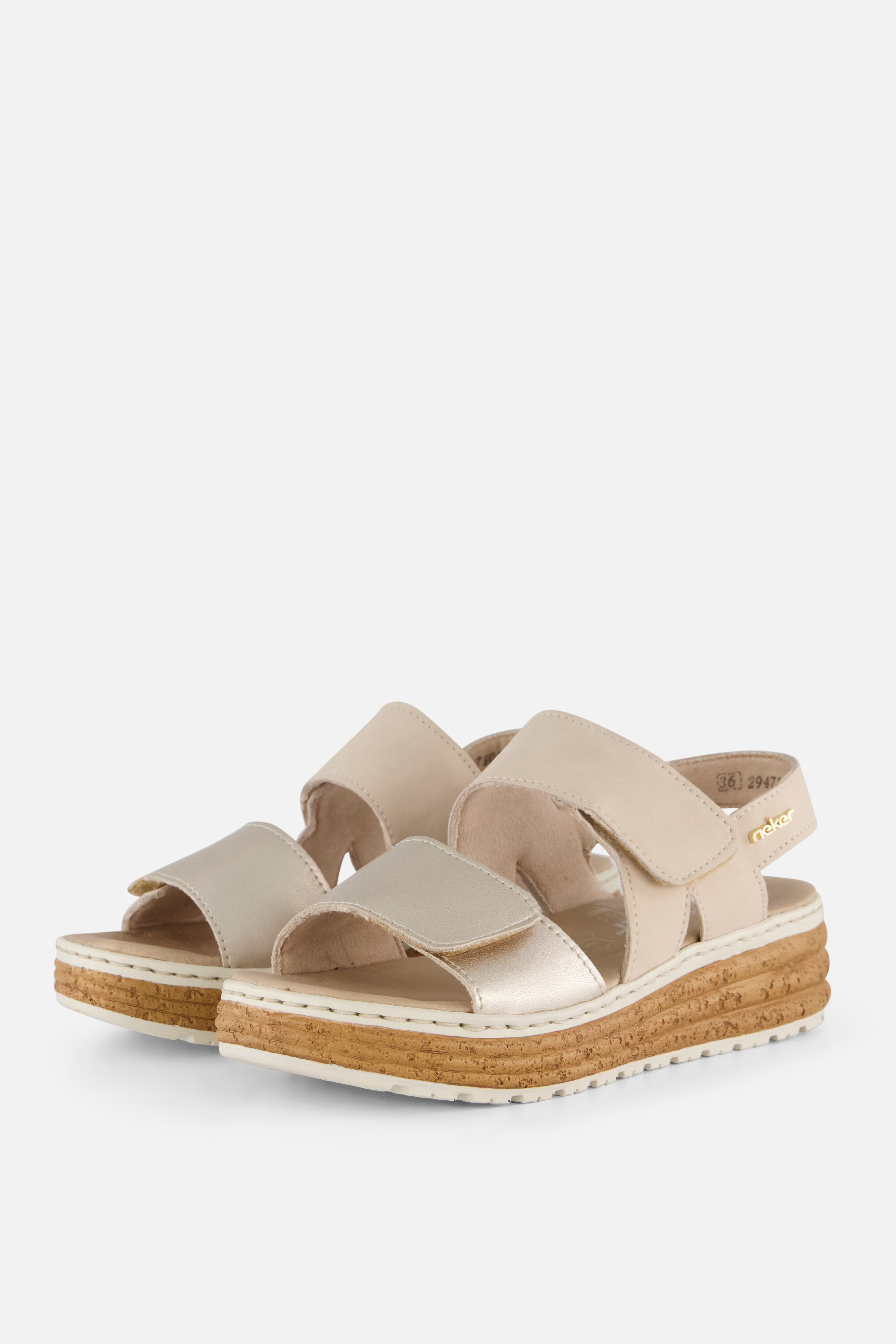Rieker Sandalen beige Textiel, foto 2