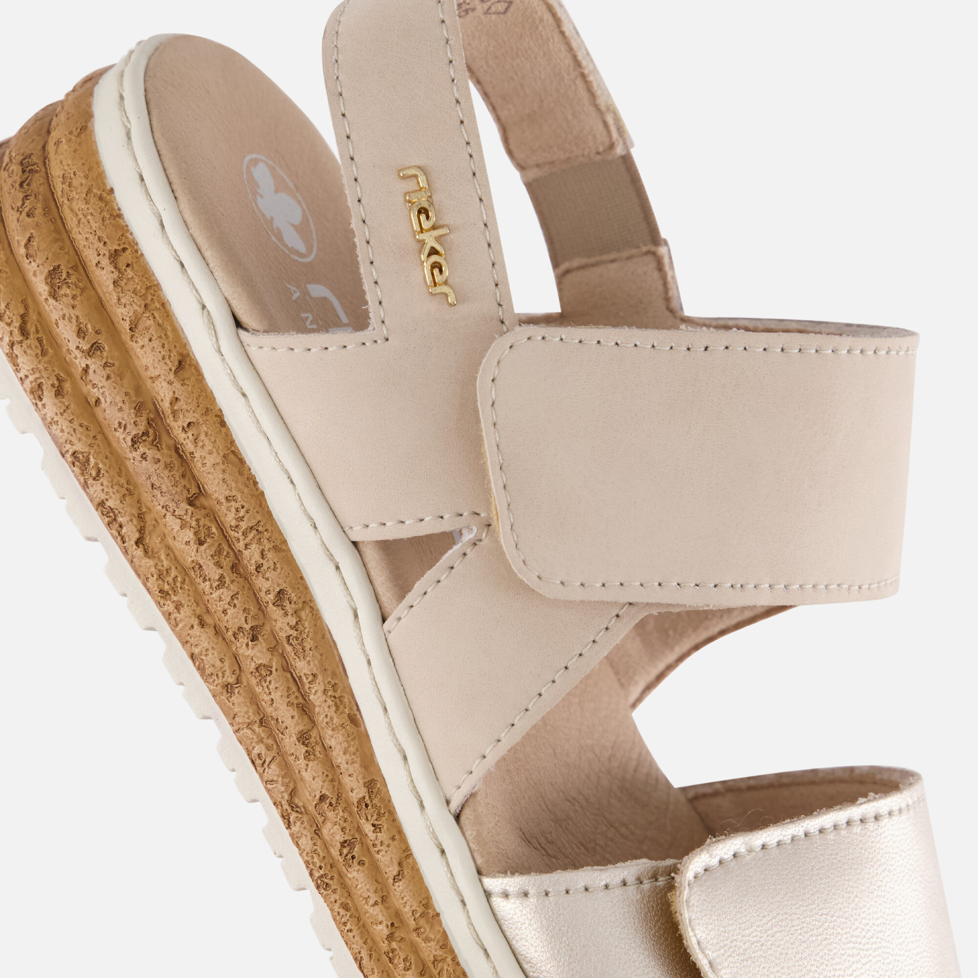 Rieker Sandalen beige Textiel, foto 5