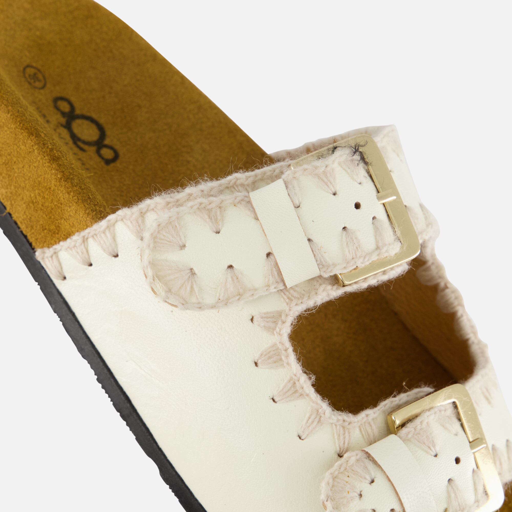 Aqa Slippers beige Textiel, foto 5