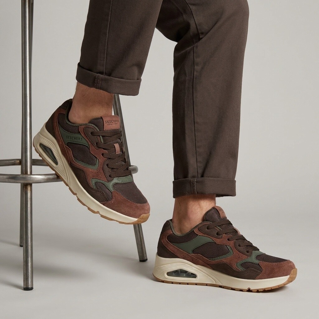 Skechers Skechers Uno Sneakers bruin Leer