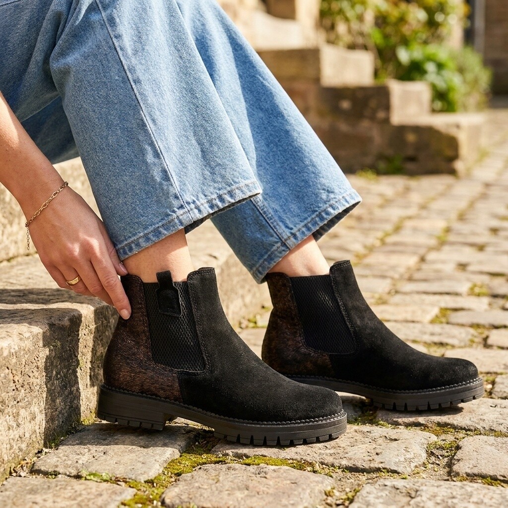 Gabor Gabor Chelsea boots zwart Suede
