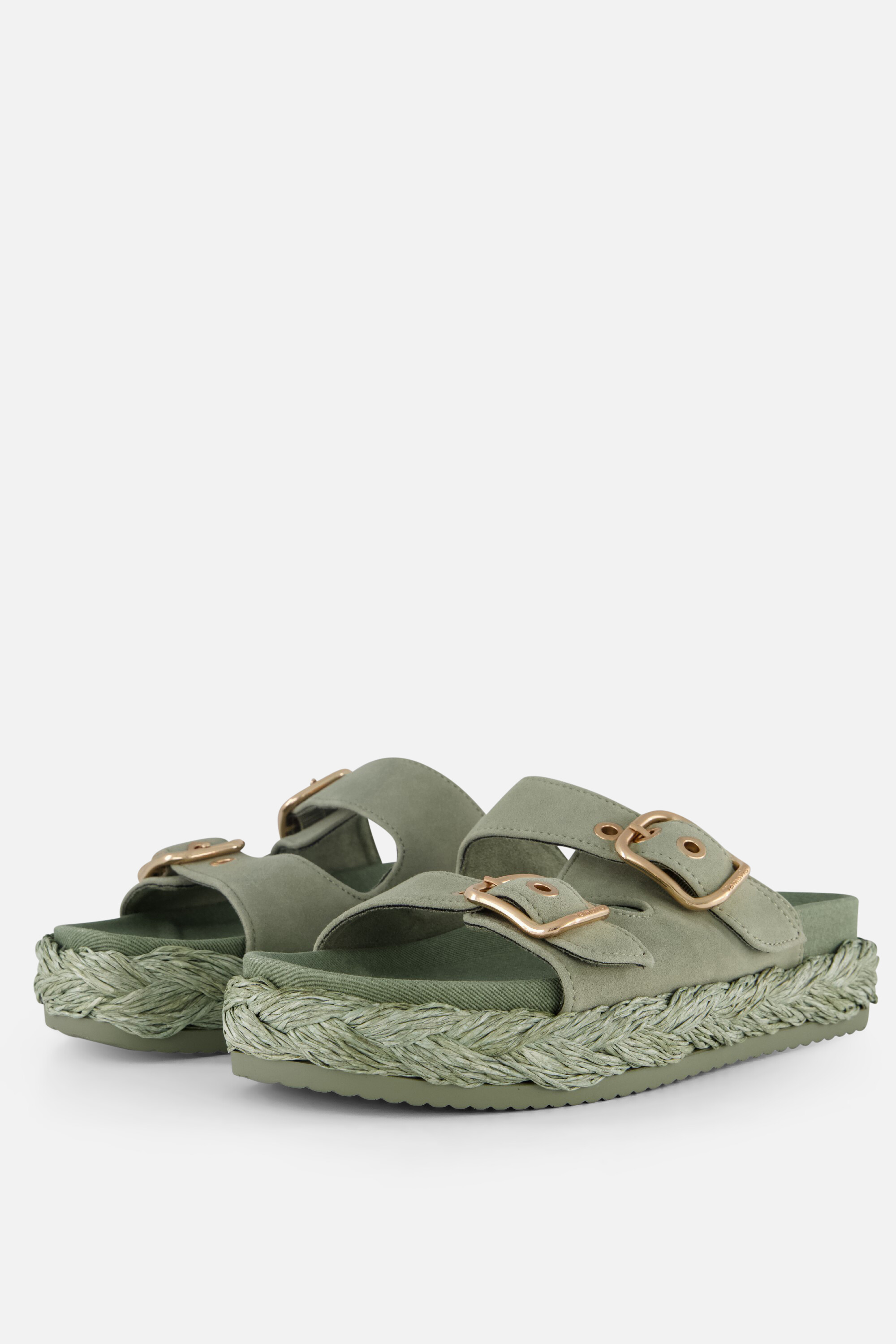 Tamaris Slippers groen Leer, foto 2