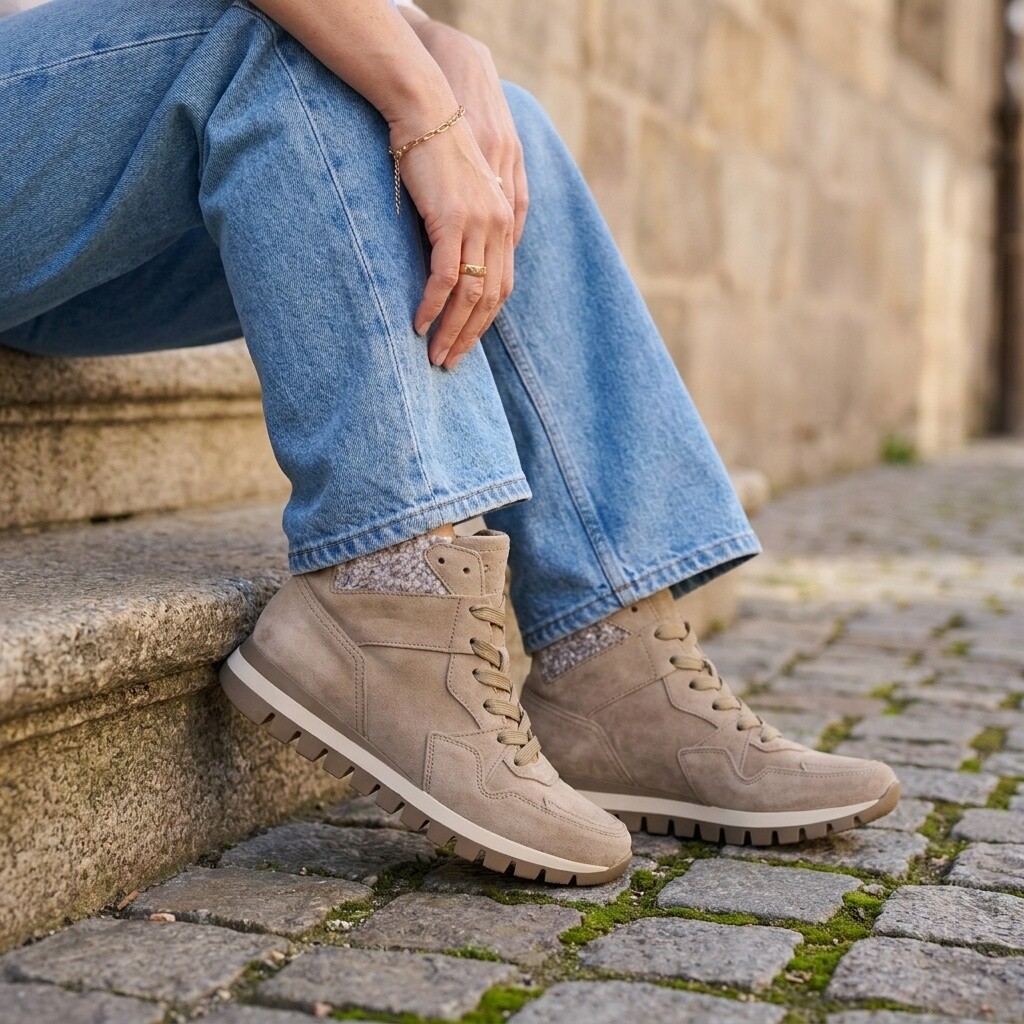 Gabor Gabor Veterboots beige Suede