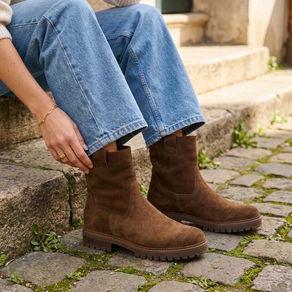 Gabor Gabor Enkellaarsjes bruin Suede