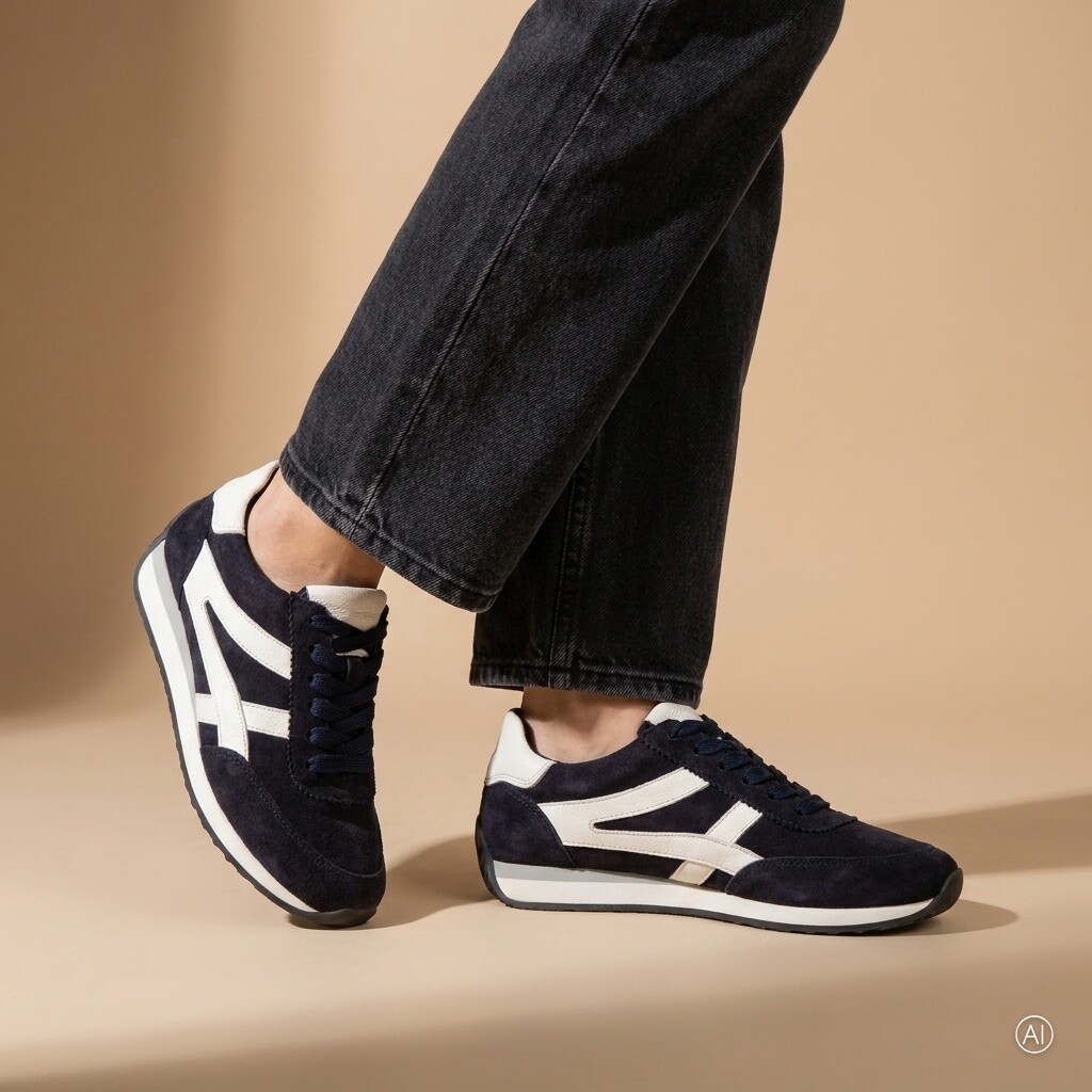 Gabor Gabor Sneakers blauw Suède