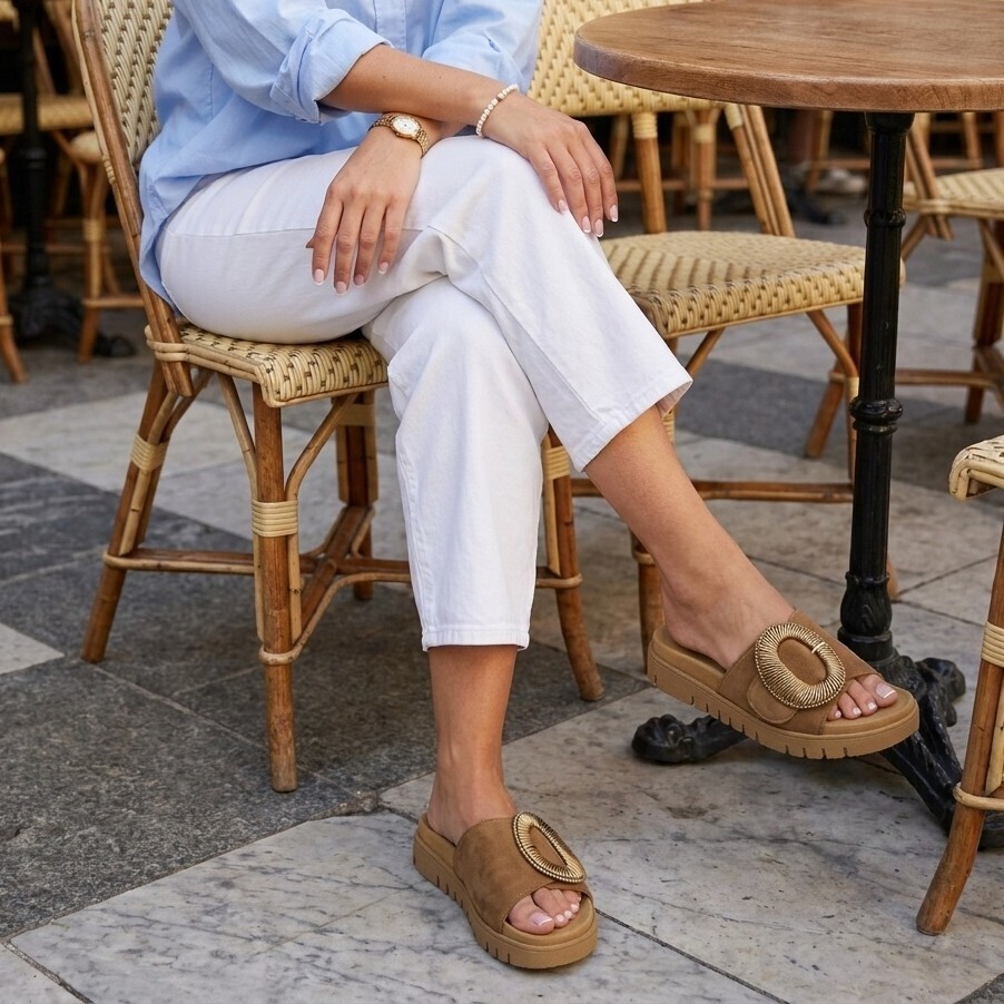 Gabor Gabor Slippers F-Leest taupe Suède