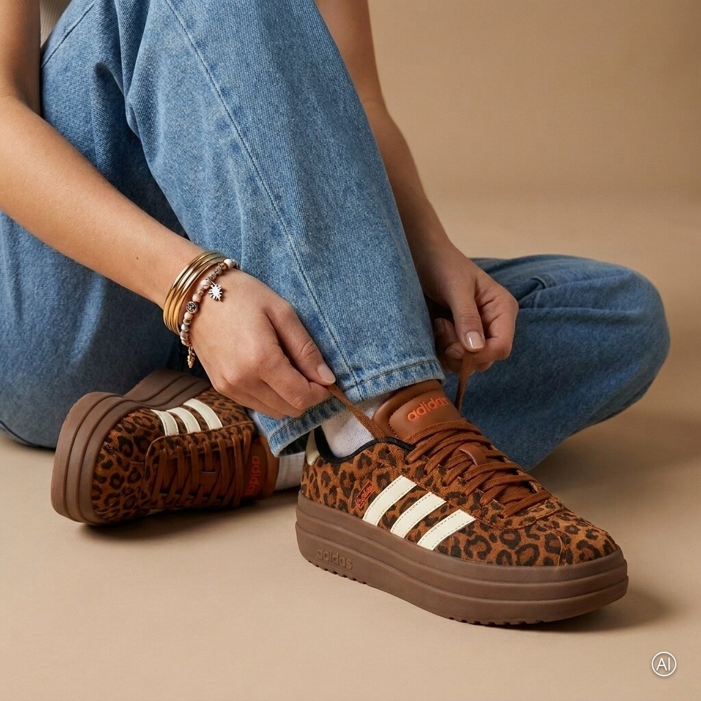 Adidas Adidas VL Court Bold Leopard Sneakers bruin