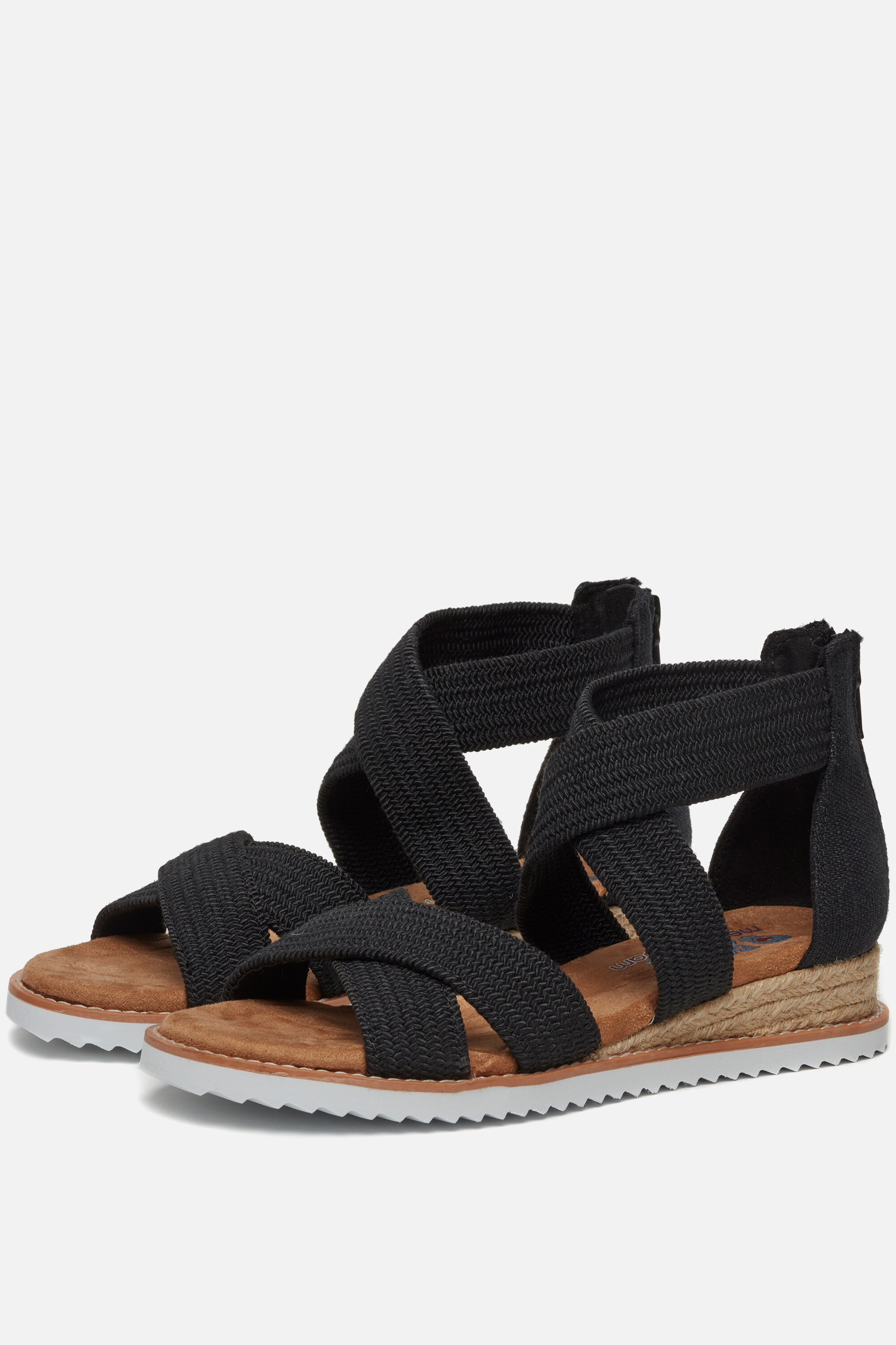 Skechers Skechers Bobs Desert Kiss Stretch Sandalen zwart