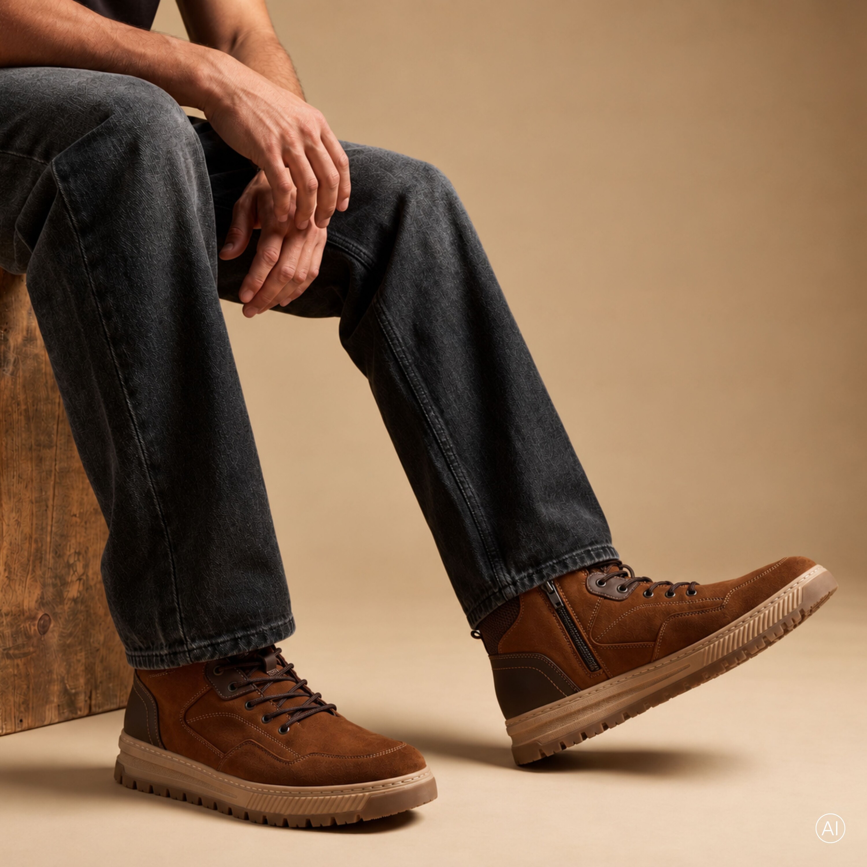 Rieker Rieker Tex veterboots cognac