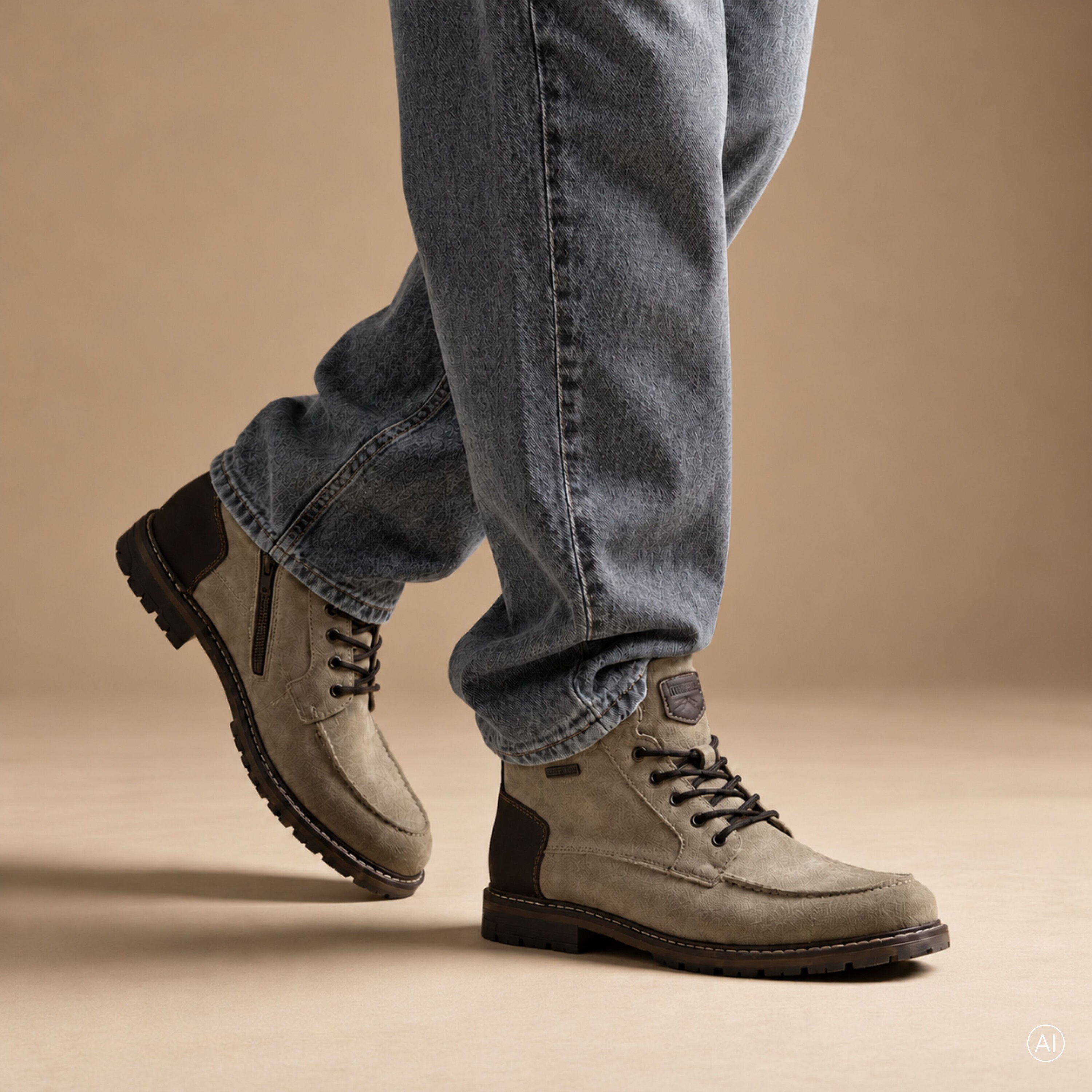 Rieker Rieker Tex veterboots grijs