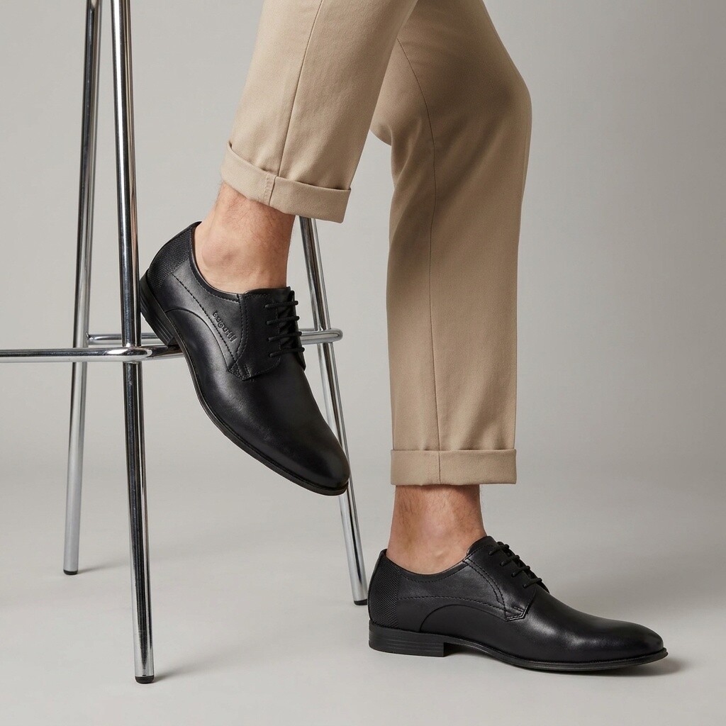 Bugatti Bugatti Mattia II Veterschoenen zwart Leer
