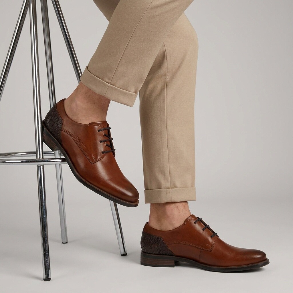 Bugatti Bugatti Veterschoenen cognac Leer
