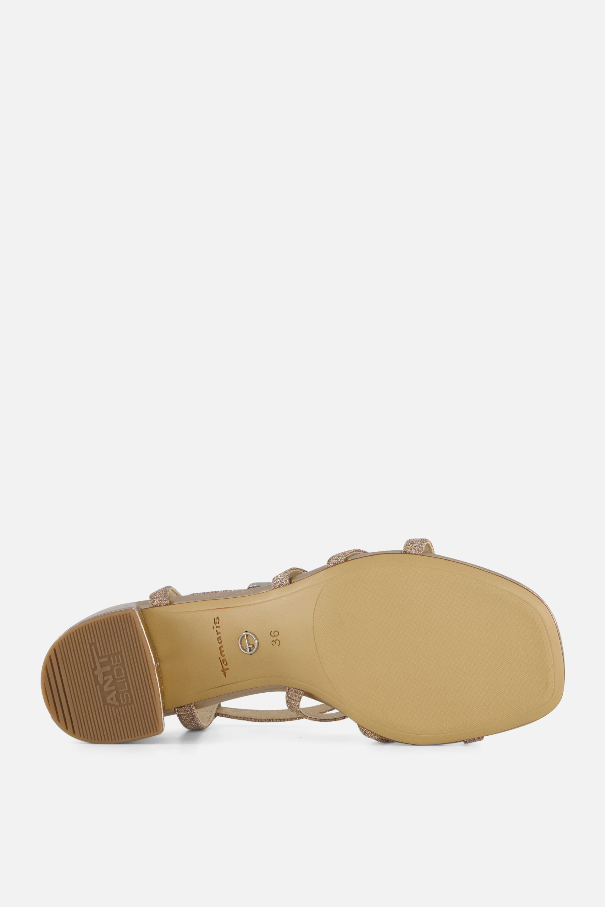 Tamaris Sandalen met hak goud Textiel, foto 5