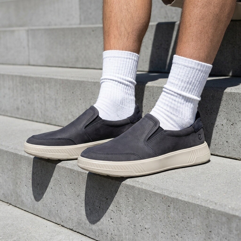 Ecco Ecco Move M Slip-on Instappers blauw Leer