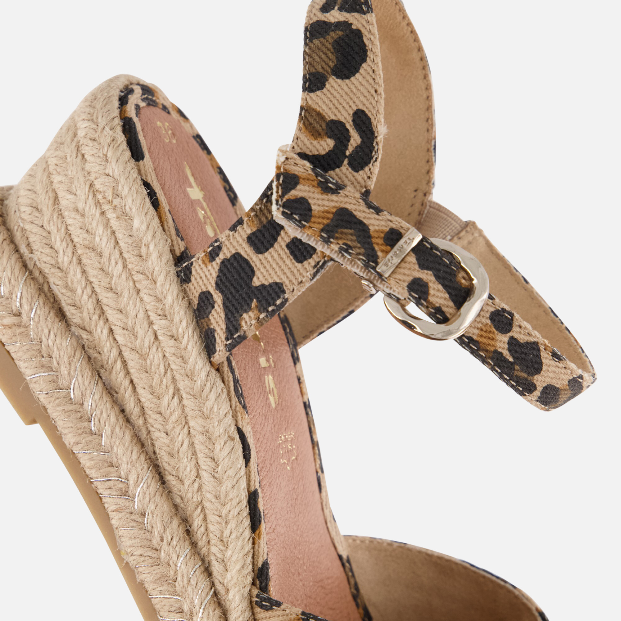 Tamaris Leopard sandaal met touwzool, foto 6