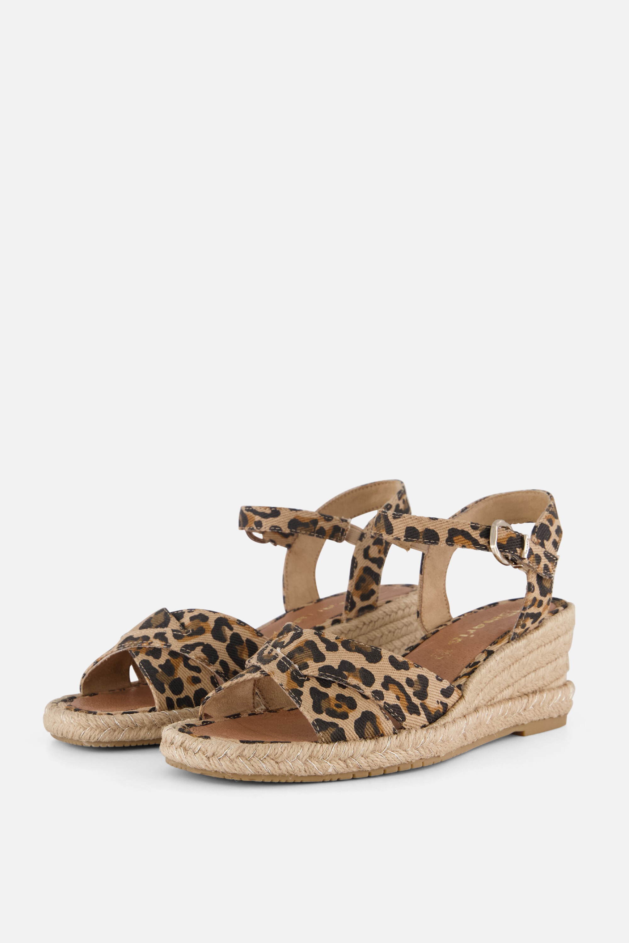 Tamaris Leopard sandaal met touwzool, foto 3