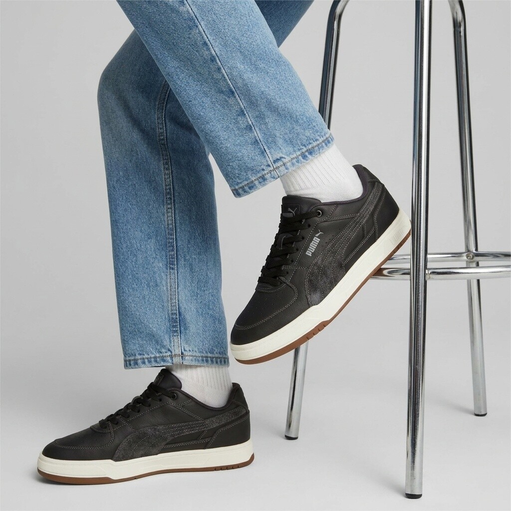 Puma Puma Caven III Crafted Leather Sneakers zwart Leer