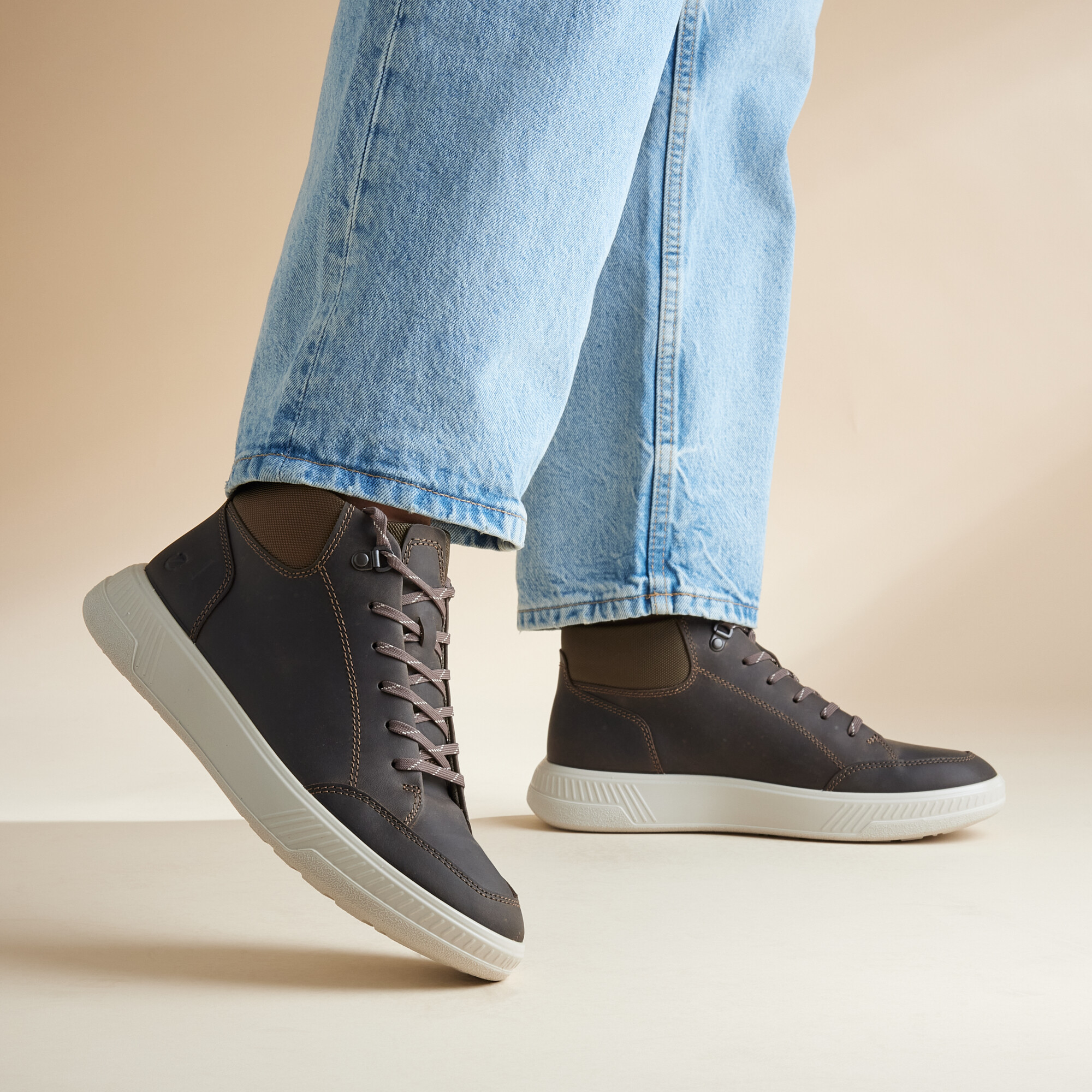 Ecco Ecco Move Veterschoenen grijs Leer