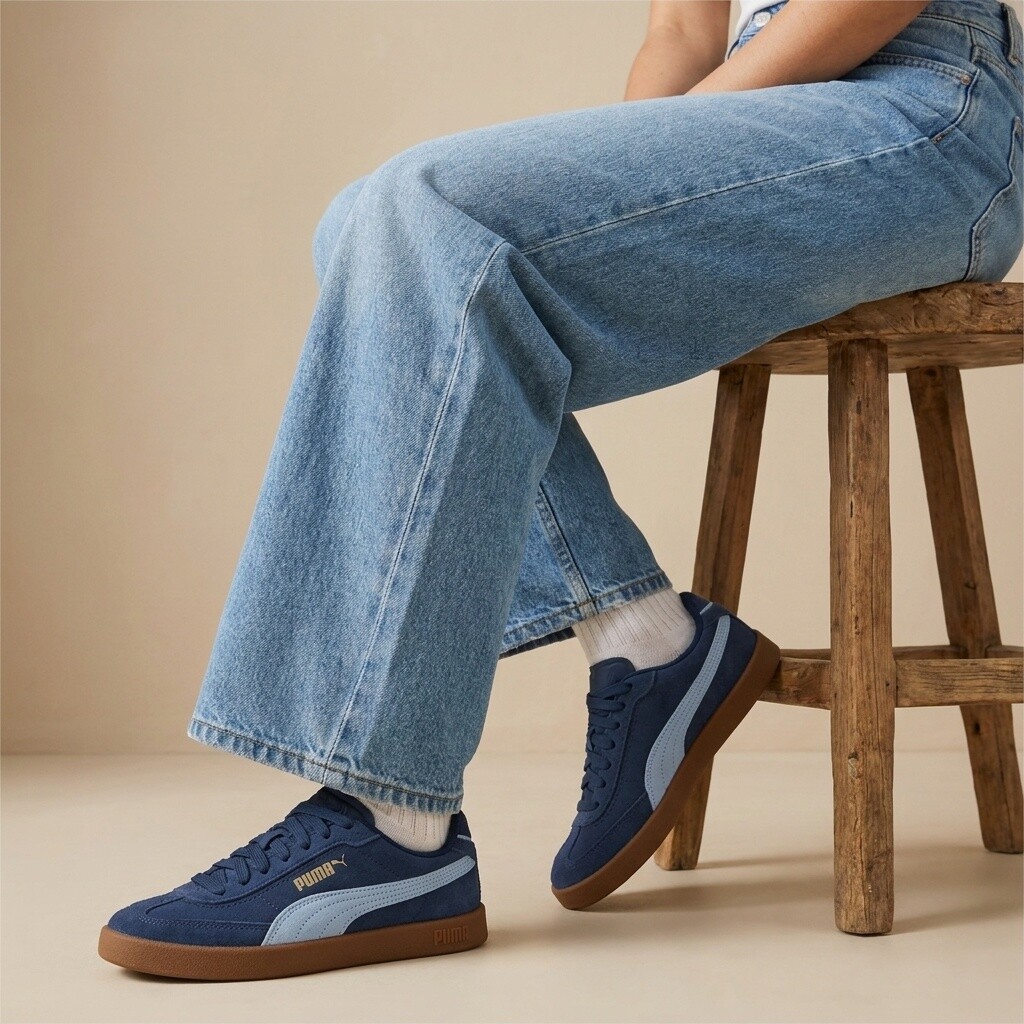 Puma Puma Club II Era Sneakers blauw Suede
