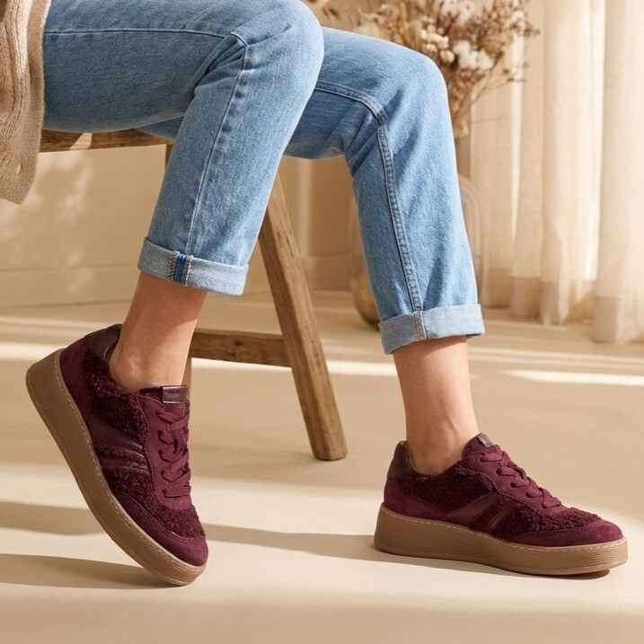 Gabor Gabor Sneakers Bordeauxrood Suède