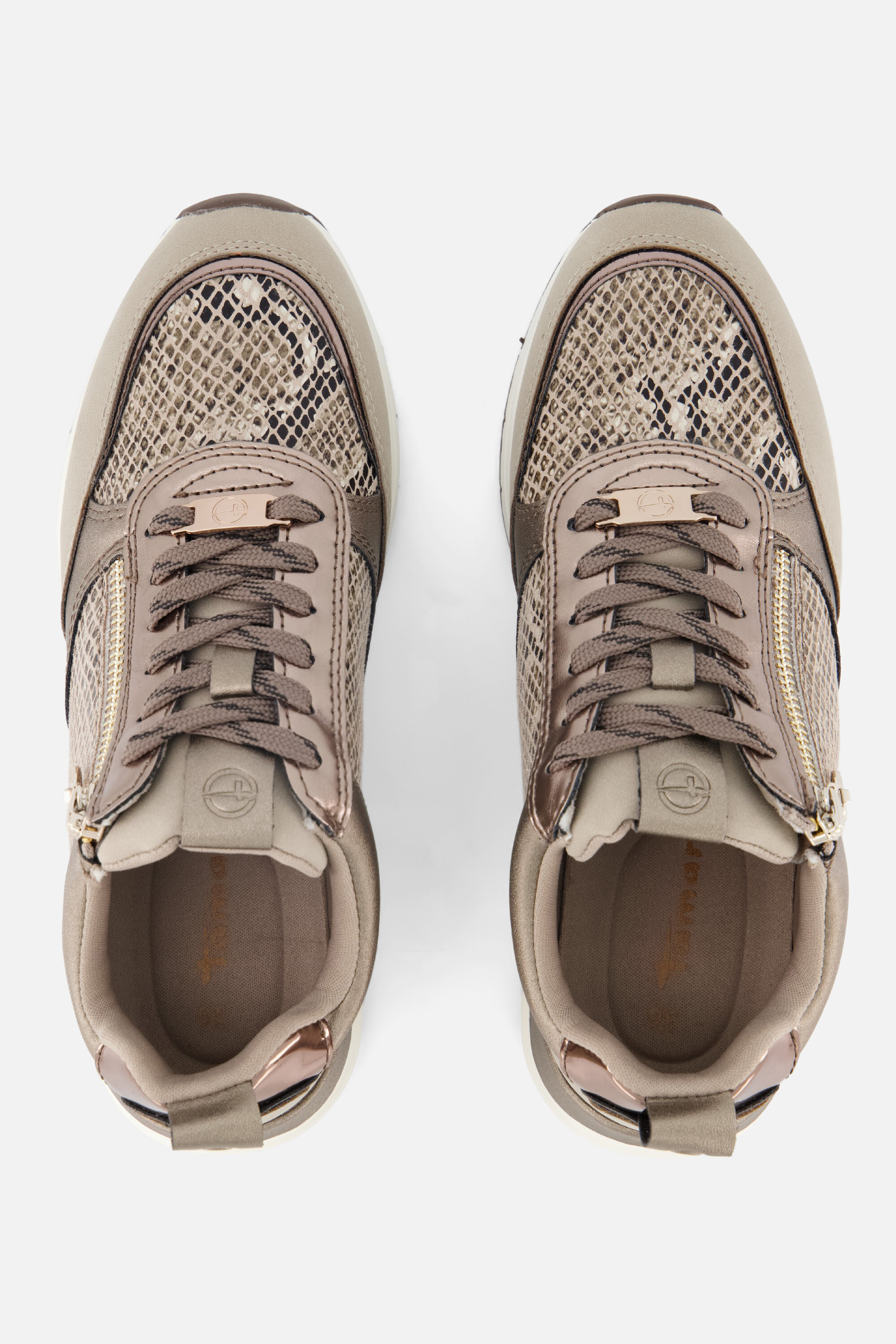 Tamaris Snake veterschoenen taupe, foto 7