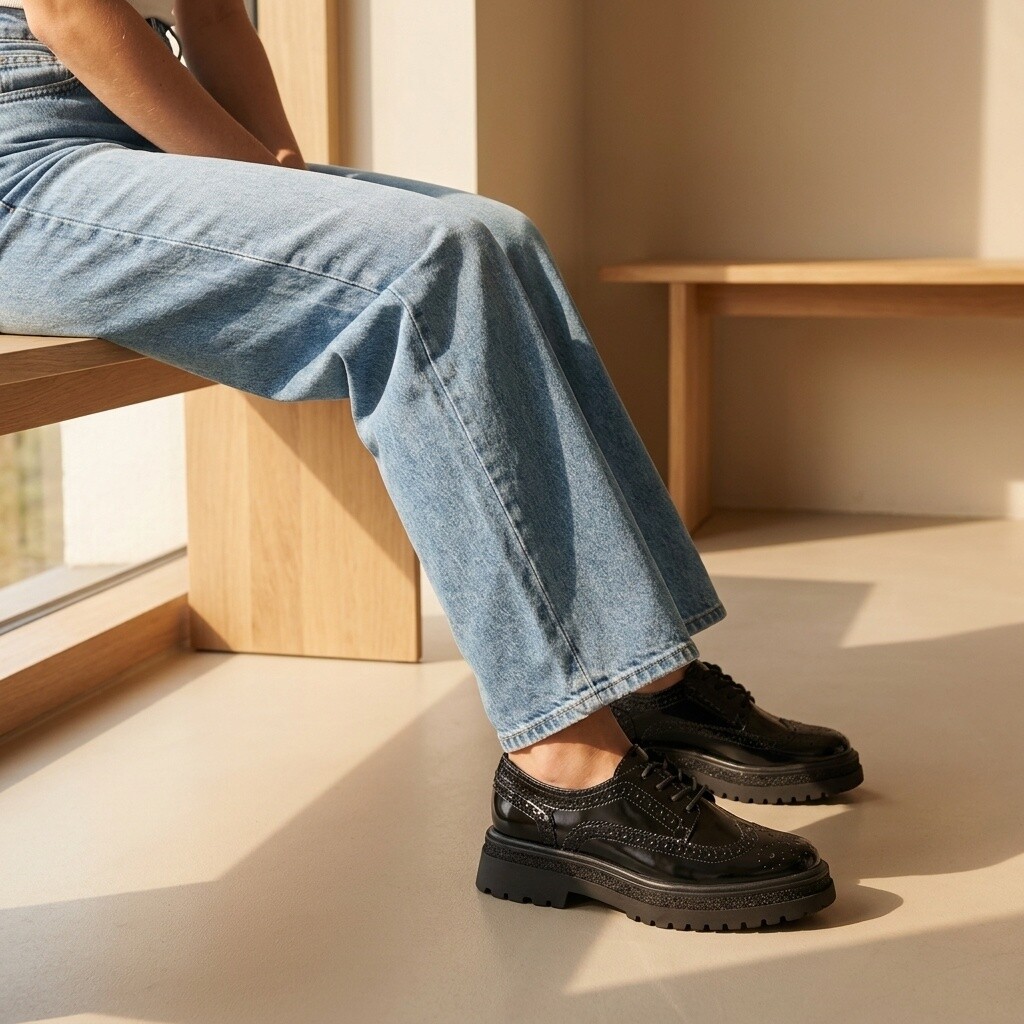 Tamaris Tamaris Veterschoenen zwart Synthetisch