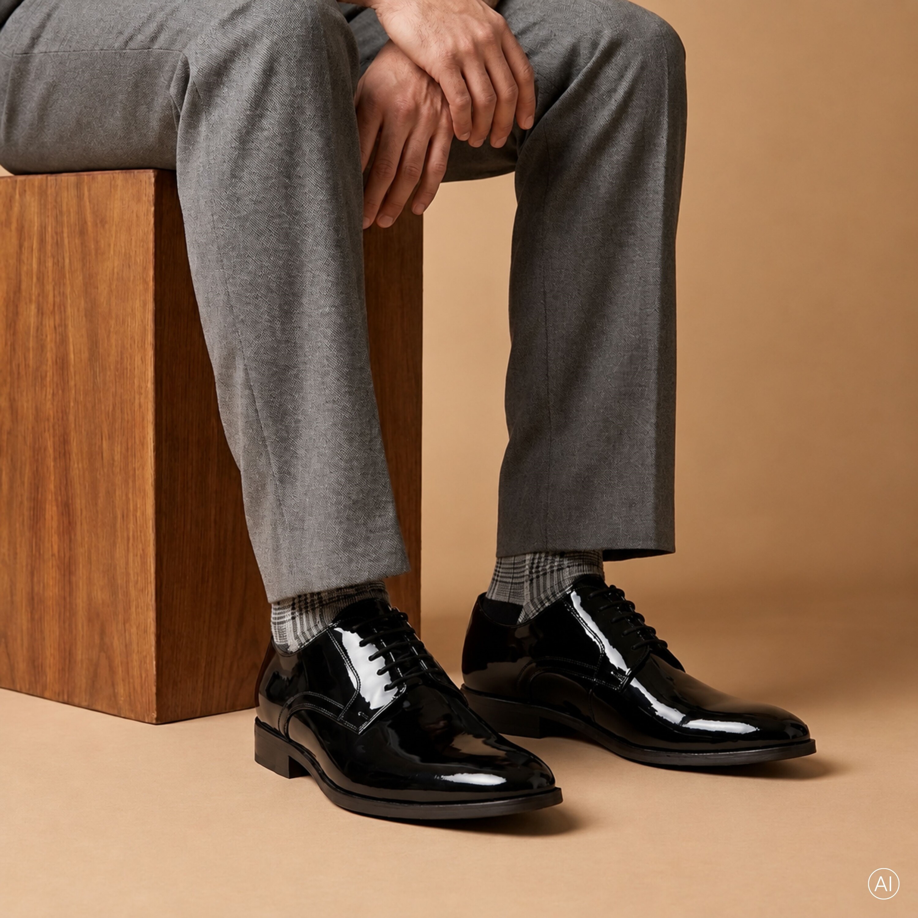 Vertice Veterschoenen zwart Lakleer - Maat 40