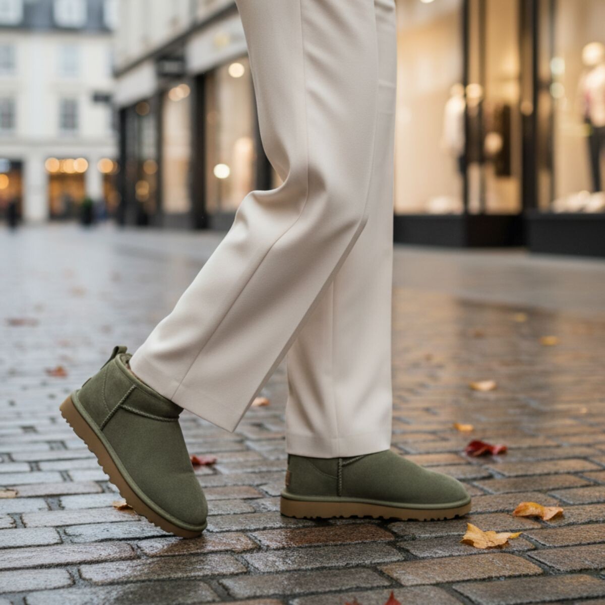 UGG UGG W Classic Ultra Mini Boots groen Suede